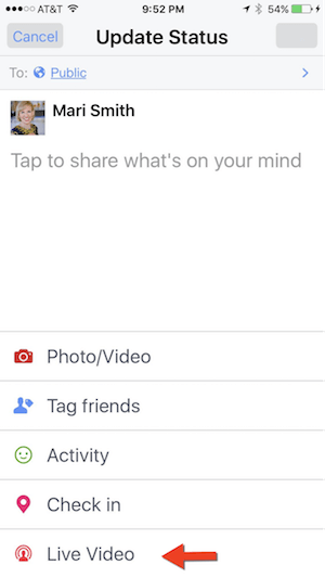 приложение за видео на живо във Facebook