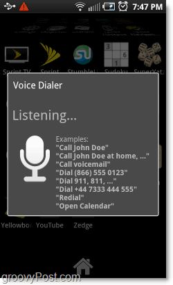 Гласово набиране слушане на команди на андроид телефон