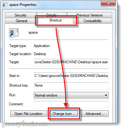 Промяна на иконата за бърз достъп на лентата на задачите Windows 7