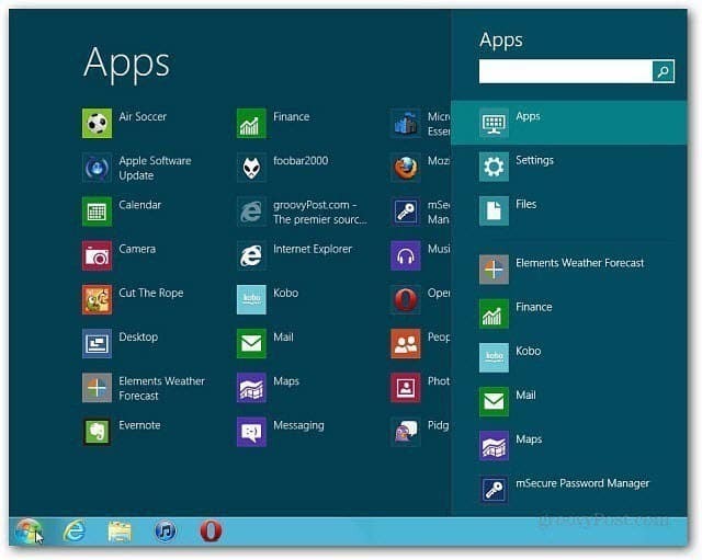 Вземете менюто "Старт" за Windows 8 с ViStart