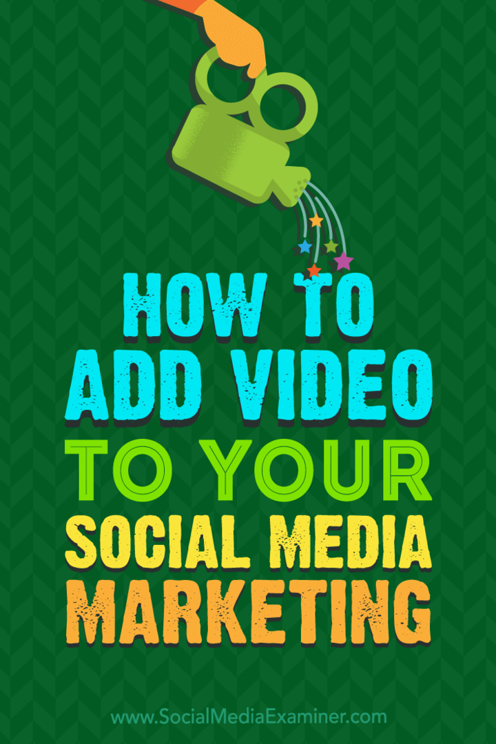 Как да добавите видео към вашия маркетинг в социалните медии от Alex York на Social Media Examiner.