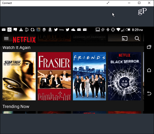 Netflix пейзаж Android Connect