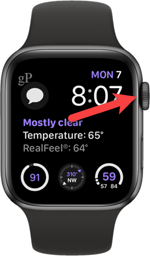 Натиснете цифровата корона на вашия Apple Watch