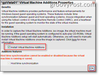 Инсталирайте добавки към виртуална машина за MS Virtual Server 2005 R2