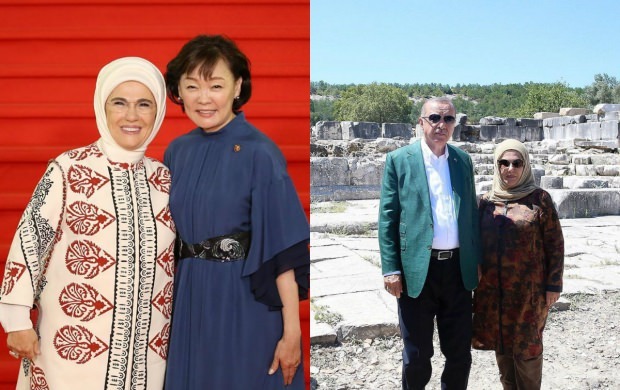 Сателитът на първата дама Ердоган се вписва в стила на тенденцията шал на 2019 година