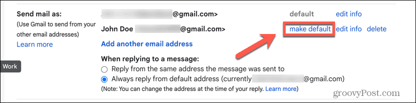 gmail направи по подразбиране