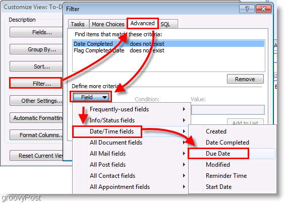 Направете Bar To-Do Show само днешните задачи в Outlook 2007 [Начин на работа]