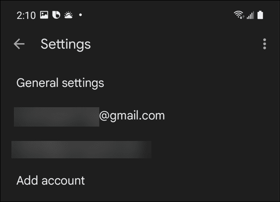 изберете акаунт в Gmail
