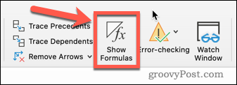 Показване на формули в Excel