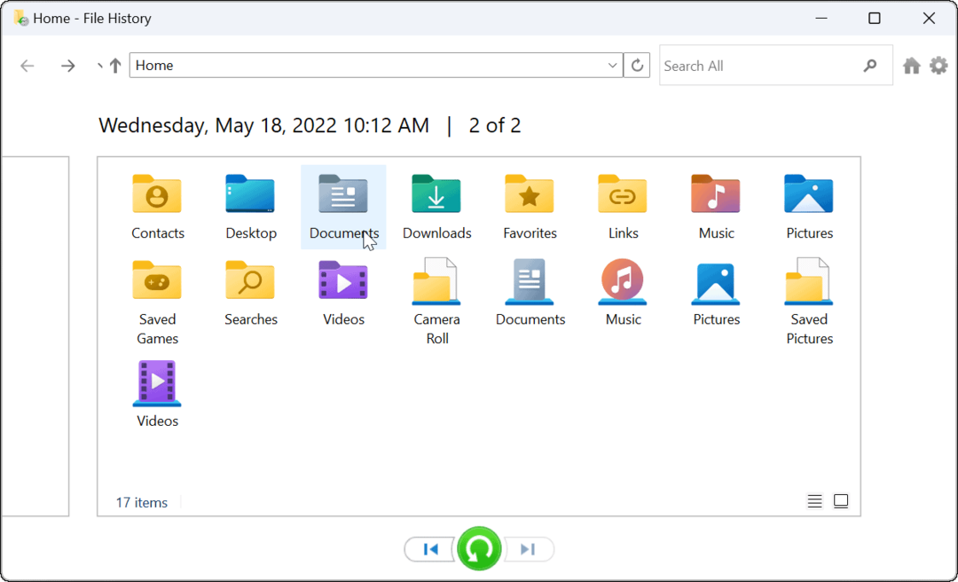 използвайте хронологията на файловете в Windows 11