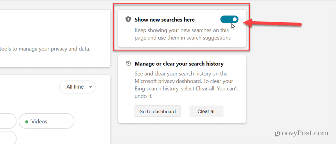 Изчистване на историята на търсенията в Bing Chat AI