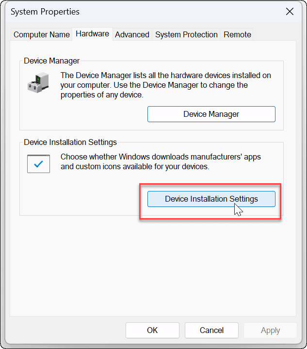 Деактивирайте автоматичното инсталиране на драйвери в Windows 11