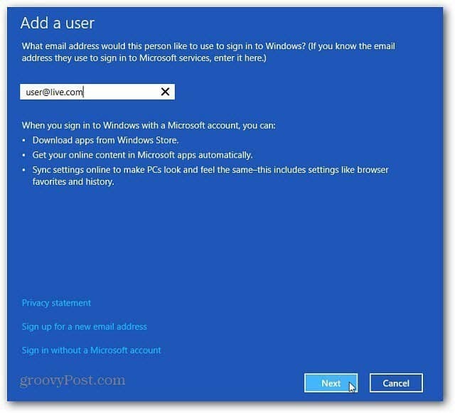 Как да добавяте и управлявате нови потребители в Windows 8