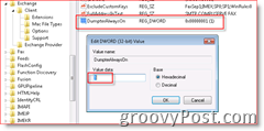 Windows Registry Editor, позволяващ възстановяване на имейл във Inbox за Outlook 2007