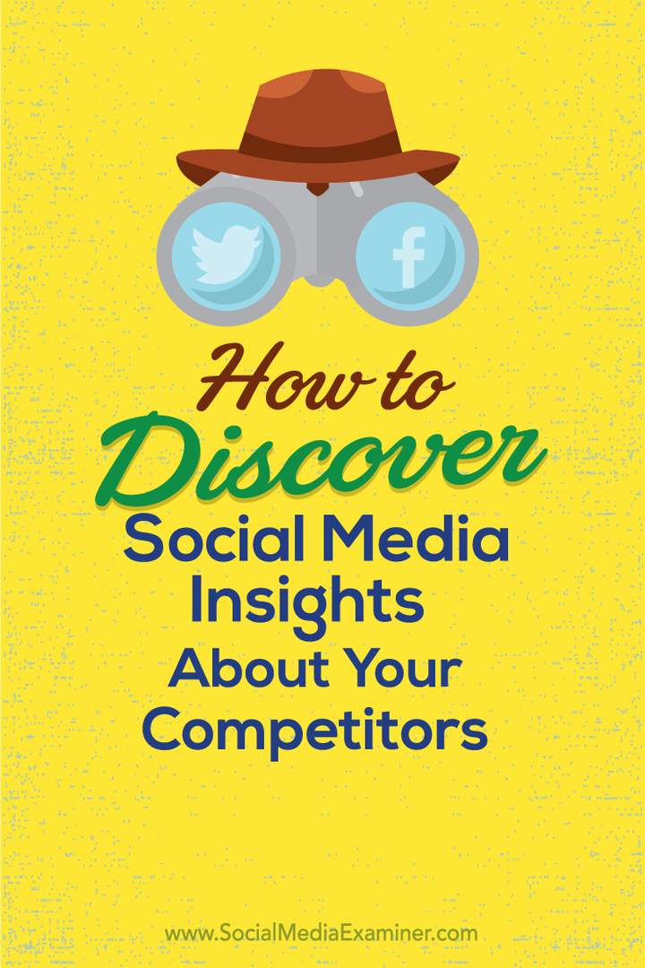 как да откриете прозрения в социалните медии за вашите конкуренти