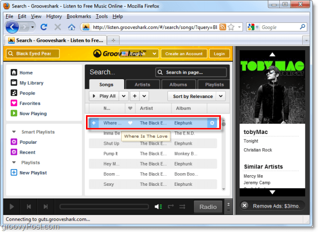 Grooveshark свири всяка песен, която искате