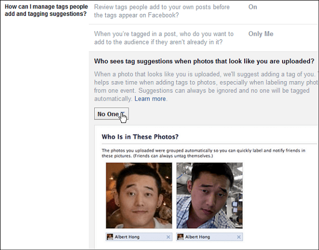 Спрете Facebook от автоматично маркиране на вашите снимки