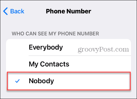 Никой не може да види телефонен номер в Telegram на iPhone
