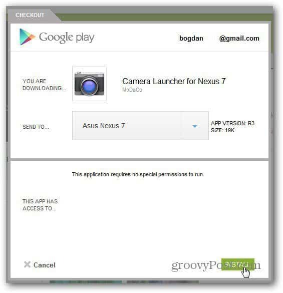 google nexus 7 инсталирате камера