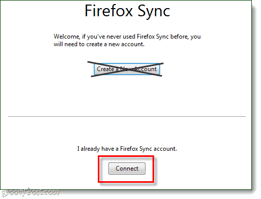 свържете се към акаунта за синхронизиране на Firefox