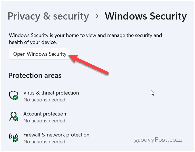 Стартирайте Windows Security на Windows 11
