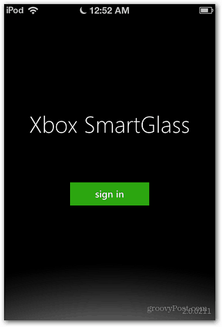 Xbox SmartGlass Влезте в iOS