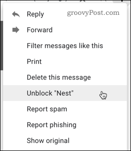Разблокиране на потребител в Gmail