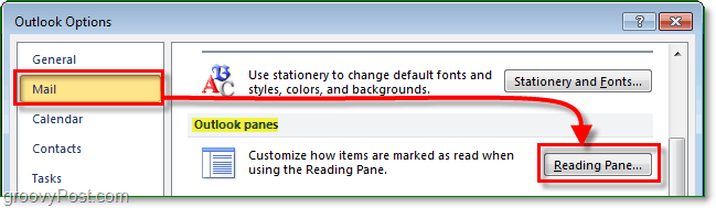 Как да коригирате Outlook 2010 Маркирайте елементи като Таймер за четене