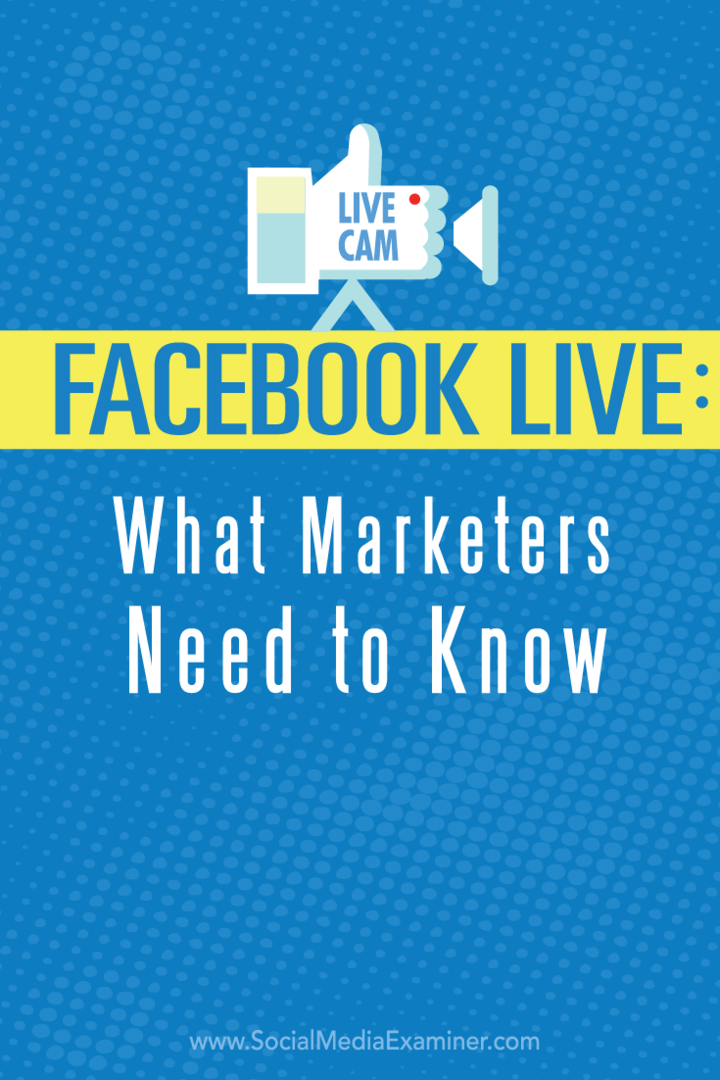 Facebook Live: Какво трябва да знаят търговците: Проверка на социалните медии