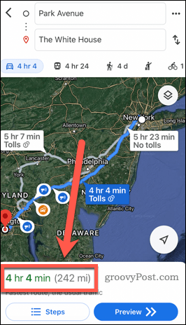 Бутон за мобилно разгъване на Google Maps