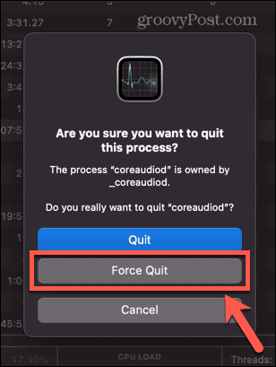 mac принудително прекратяване на процеса