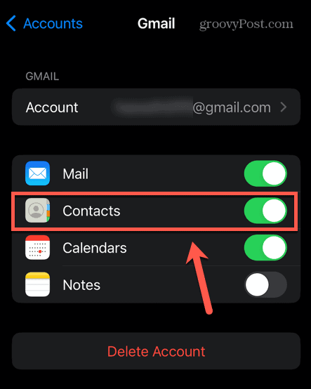 iphone gmail контакти