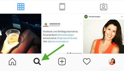 Как да развиете стратегически своя Instagram, следвайки стъпка 8, намерете подходящи хаштагове, посетете раздела Instagram Search & Explore