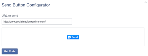 бутон за изпращане на facebook зададен на url