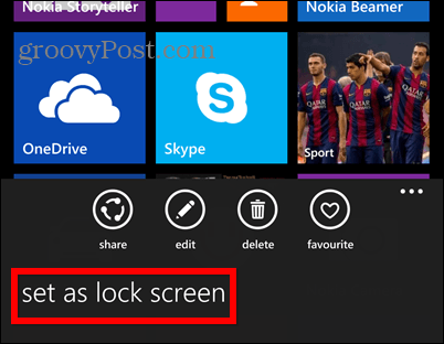 Комплект за заключване на екрана на Windows Phone 8.1