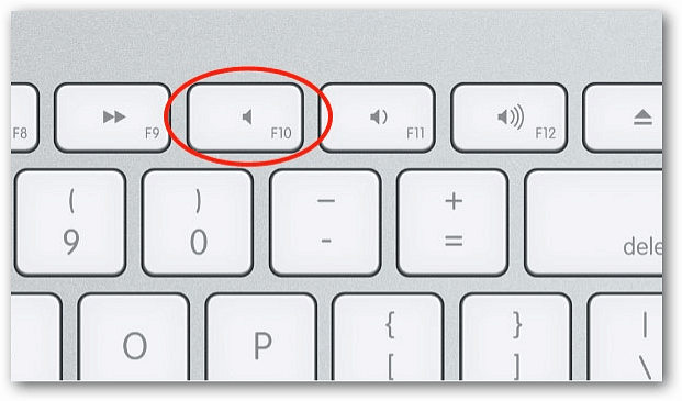 Заглушаване на клавиатурата на Mac