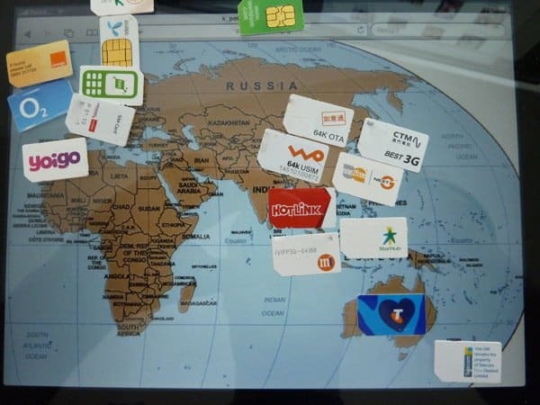 Карта на света на SIM карти
