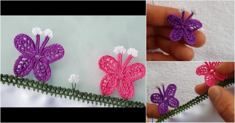 Плетене на една кука модел пеперуда