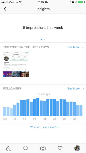 статистика за бизнес профила в instagram