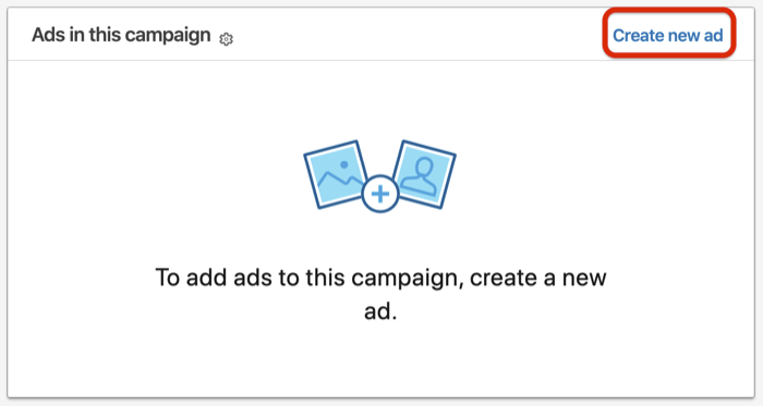 Създайте нова опция за реклама за настройка на реклама в LinkedIn