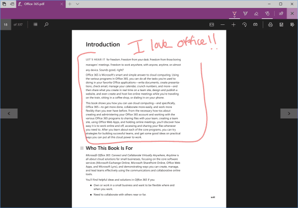 Windows 10 Preview Build 16188 Добавя нови Edge PDF функции и още