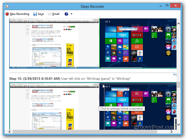 Използвайте Steps Recorder в Windows 8.1 за отстраняване на проблеми с компютъра