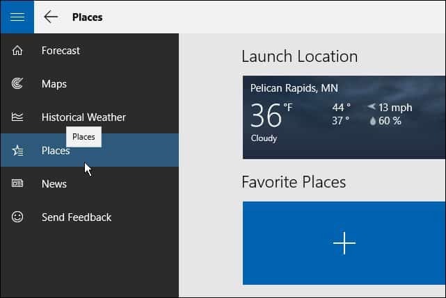 Съвет за Windows 10: Добавете няколко места към приложението за времето