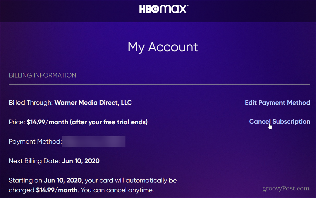 Как да прекратите абонамента си за HBO Max