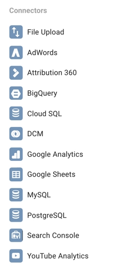 Google Data Studio ви позволява да се свързвате с редица различни източници на данни.
