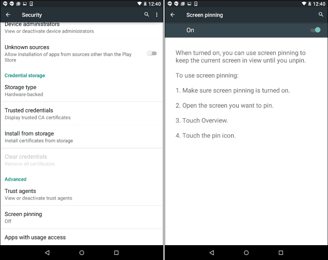 Заключете Android 5.0 Lollipop само за едно приложение с фиксиране на екрана