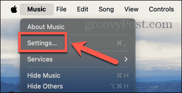 музикални настройки на Apple mac