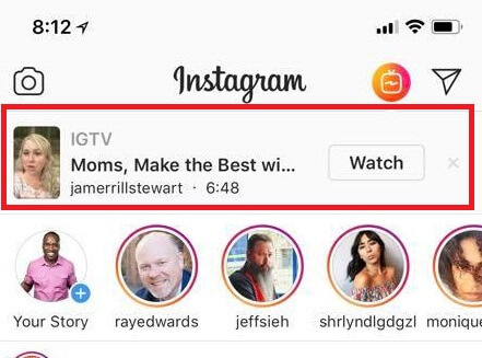 Instagram добавя известия за IGTV видеоклипове.