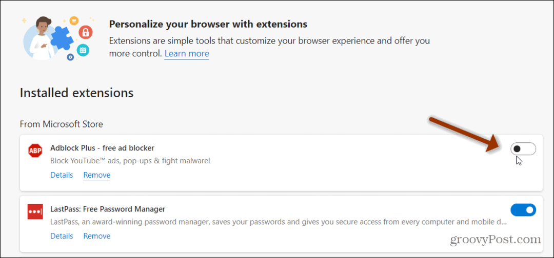 Как да деактивирам разширенията в Microsoft Edge