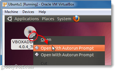 autorun vboxadditions диск в ubuntu virtualbox